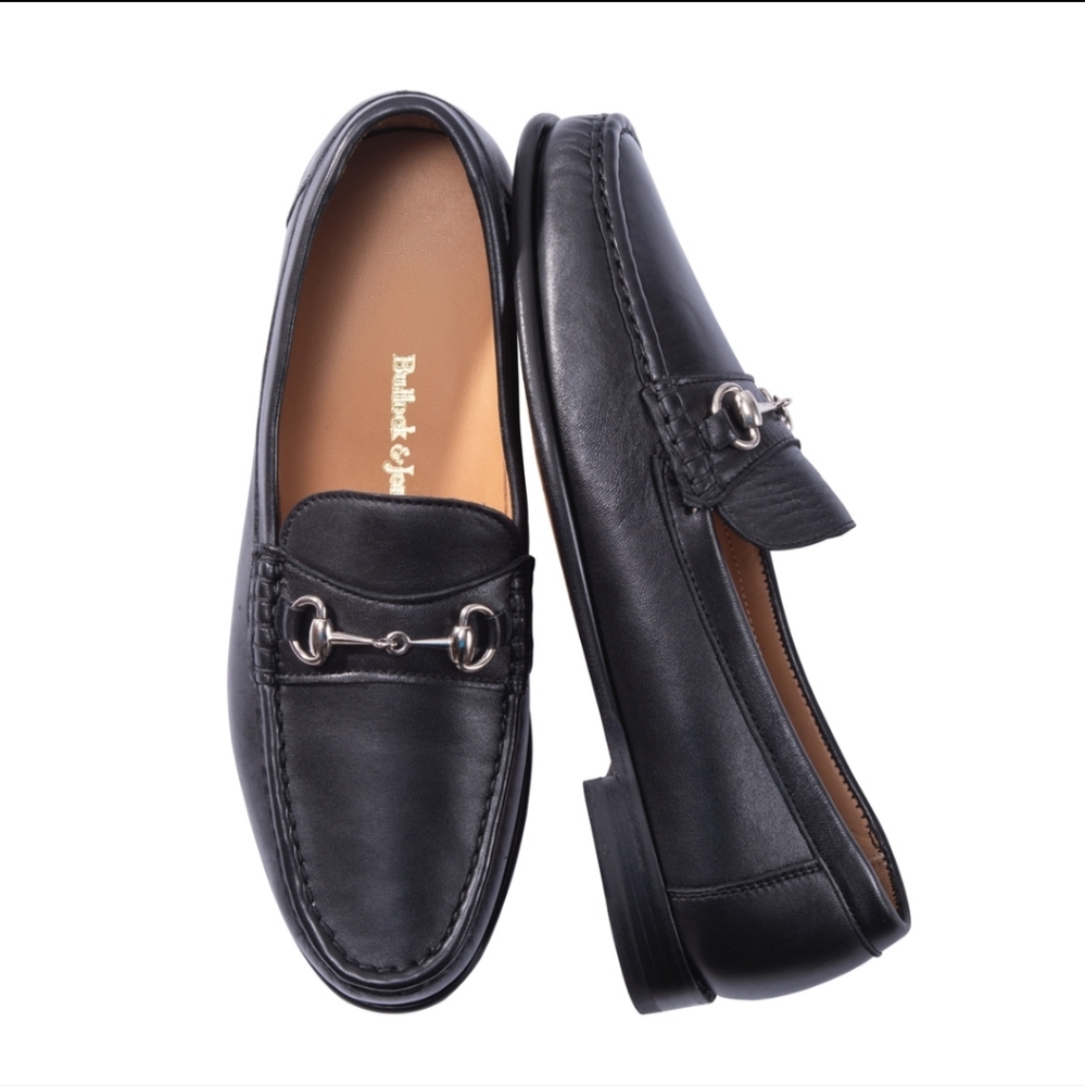 Bullock & Jones men black slip-on shoes size 9